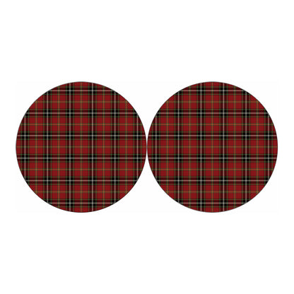 Xmas Scottish Tartan Pattern Print Car Coasters