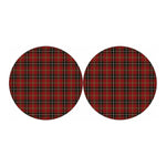 Xmas Scottish Tartan Pattern Print Car Coasters