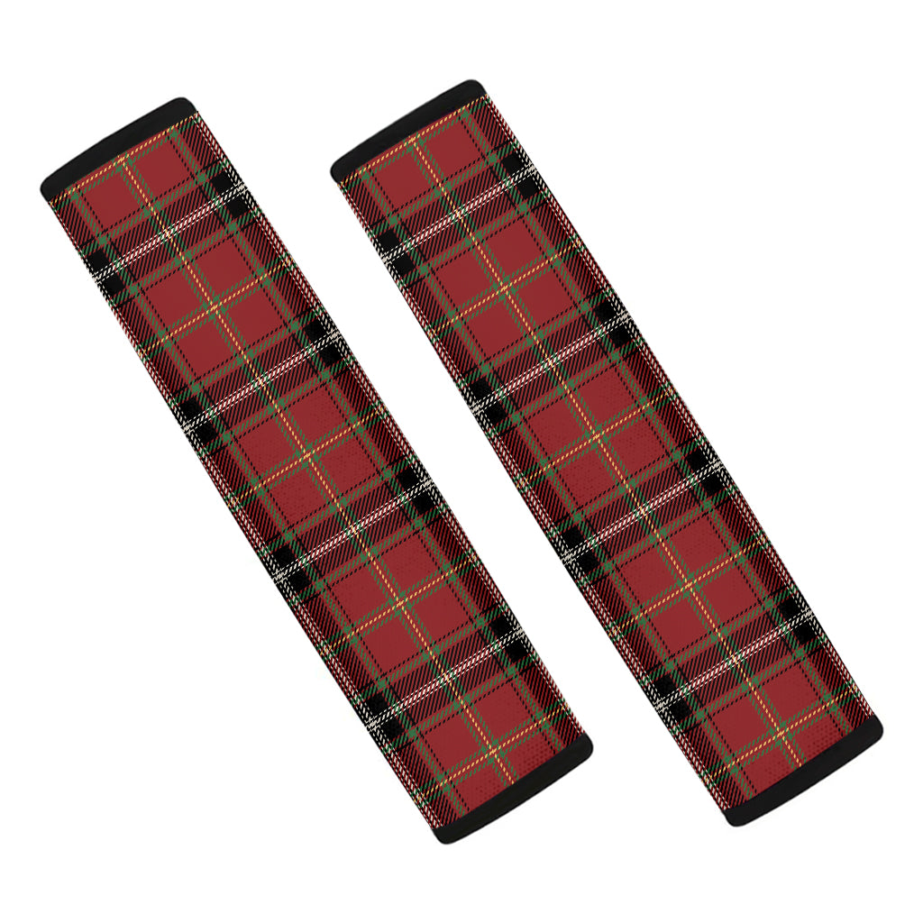 Xmas Scottish Tartan Pattern Print Car Seat Belt Covers