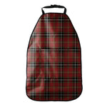 Xmas Scottish Tartan Pattern Print Car Seat Organizers