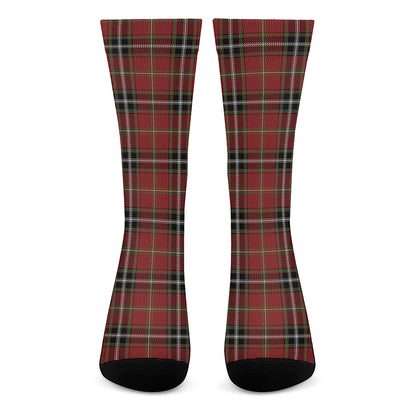 Xmas Scottish Tartan Pattern Print Crew Socks