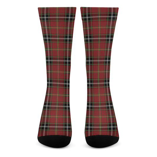 Xmas Scottish Tartan Pattern Print Crew Socks