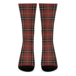 Xmas Scottish Tartan Pattern Print Crew Socks