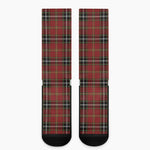 Xmas Scottish Tartan Pattern Print Crew Socks