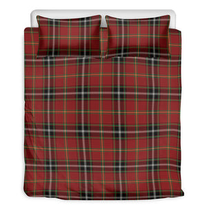 Xmas Scottish Tartan Pattern Print Duvet Cover Bedding Set