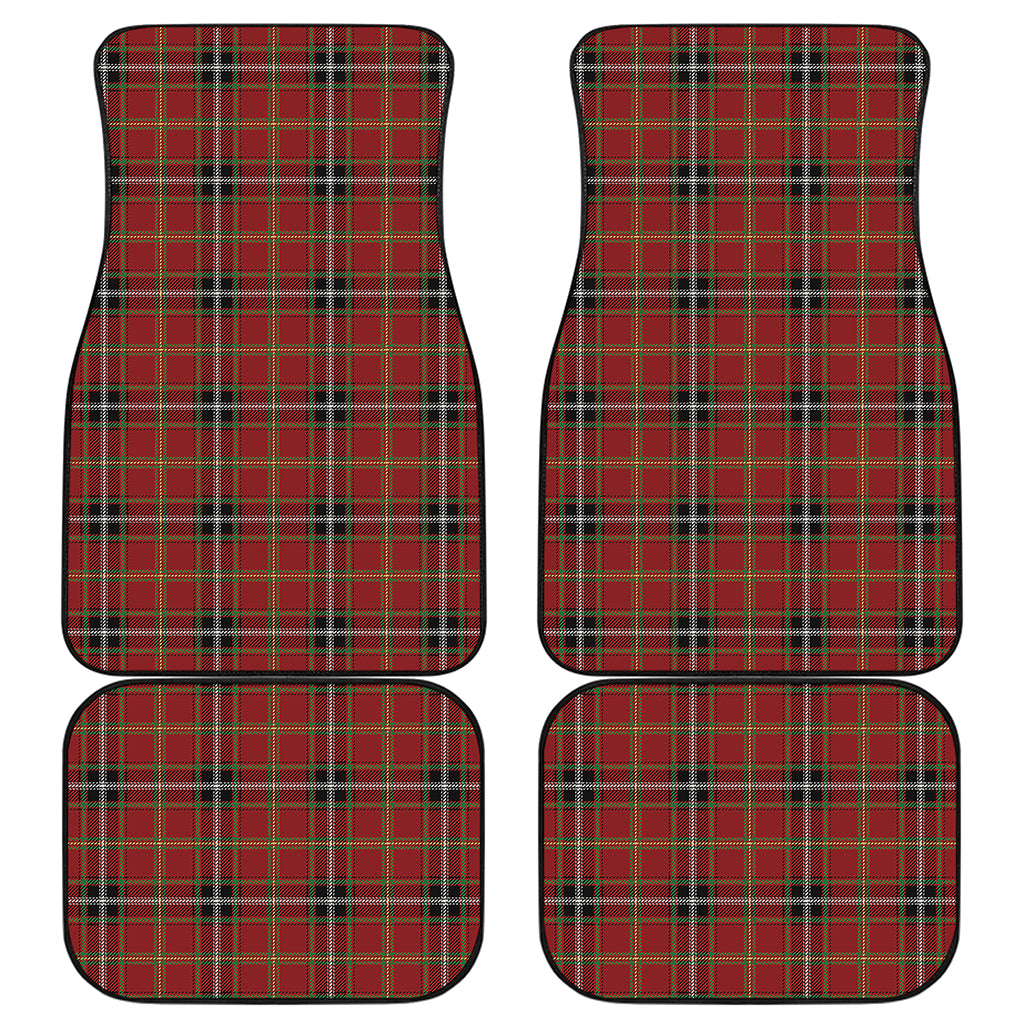 Xmas Scottish Tartan Pattern Print Front and Back Car Floor Mats