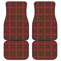 Xmas Scottish Tartan Pattern Print Front and Back Car Floor Mats