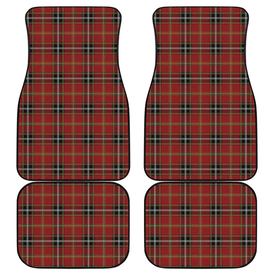 Xmas Scottish Tartan Pattern Print Front and Back Car Floor Mats