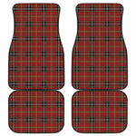 Xmas Scottish Tartan Pattern Print Front and Back Car Floor Mats