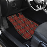 Xmas Scottish Tartan Pattern Print Front and Back Car Floor Mats