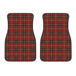 Xmas Scottish Tartan Pattern Print Front Car Floor Mats