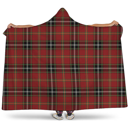 Xmas Scottish Tartan Pattern Print Hooded Blanket