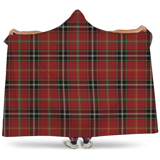 Xmas Scottish Tartan Pattern Print Hooded Blanket