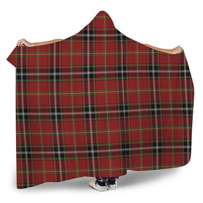 Xmas Scottish Tartan Pattern Print Hooded Blanket