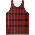 Xmas Scottish Tartan Pattern Print Men's Tank Top