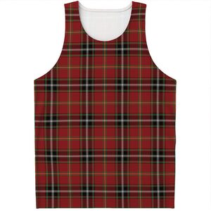 Xmas Scottish Tartan Pattern Print Men's Tank Top