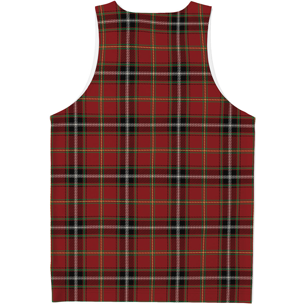 Xmas Scottish Tartan Pattern Print Men's Tank Top