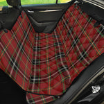 Xmas Scottish Tartan Pattern Print Pet Car Back Seat Cover