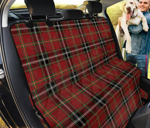 Xmas Scottish Tartan Pattern Print Pet Car Back Seat Cover