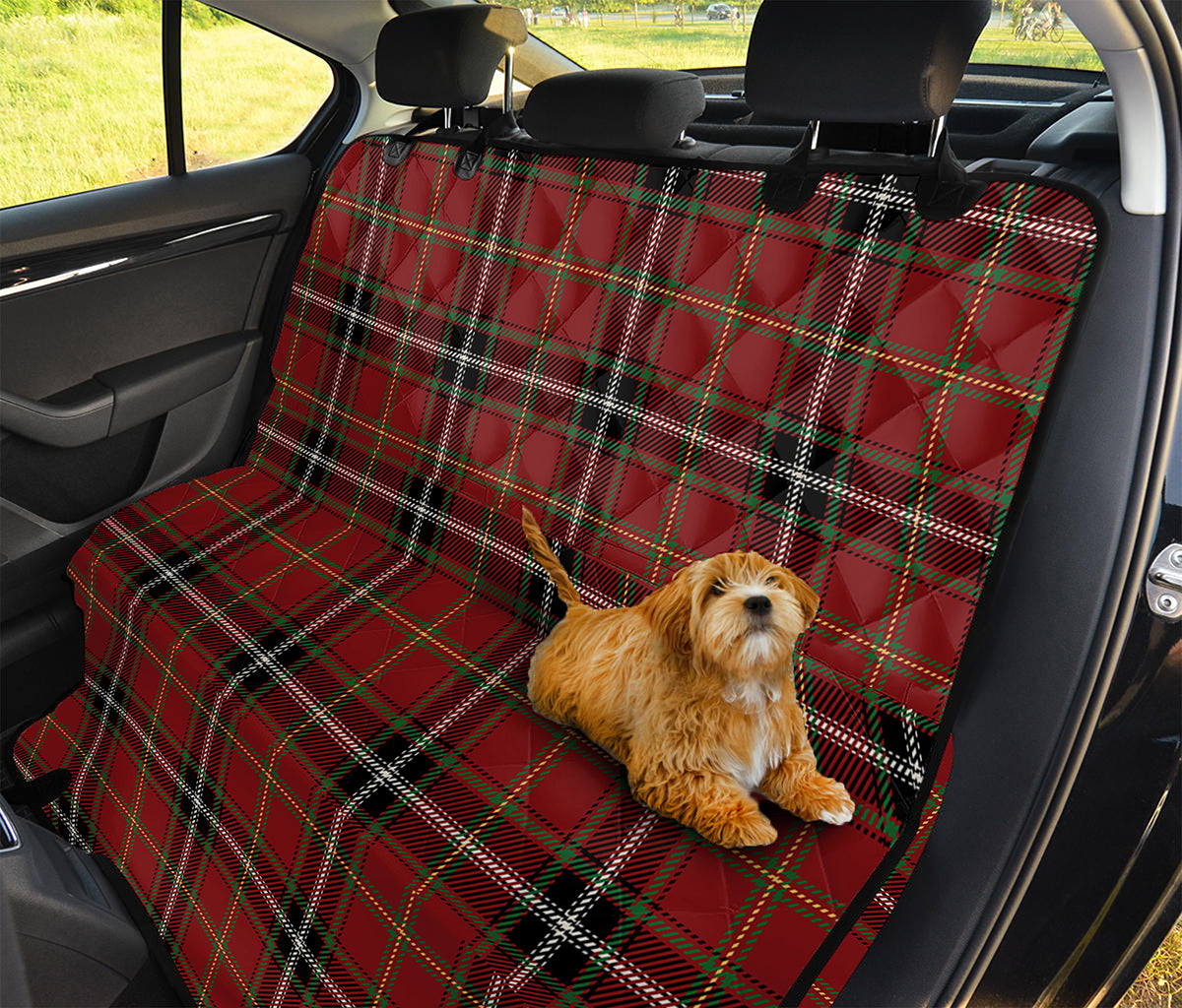 Xmas Scottish Tartan Pattern Print Pet Car Back Seat Cover