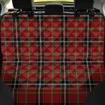 Xmas Scottish Tartan Pattern Print Pet Car Back Seat Cover