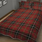 Xmas Scottish Tartan Pattern Print Quilt Bed Set