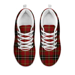 Xmas Scottish Tartan Pattern Print White Sneakers