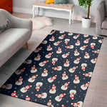 Xmas Snowman Pattern Print Area Rug