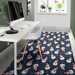 Xmas Snowman Pattern Print Area Rug
