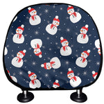 Xmas Snowman Pattern Print Car Headrest Covers