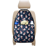 Xmas Snowman Pattern Print Car Seat Organizers
