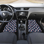 Xmas Snowman Pattern Print Front Car Floor Mats