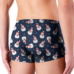 Xmas Snowman Pattern Print Men's Boxer Briefs