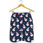 Xmas Snowman Pattern Print Men's Shorts