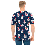 Xmas Snowman Pattern Print Men's T-Shirt
