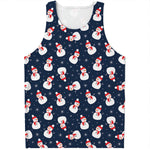 Xmas Snowman Pattern Print Men's Tank Top