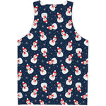 Xmas Snowman Pattern Print Men's Tank Top