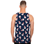 Xmas Snowman Pattern Print Men's Tank Top