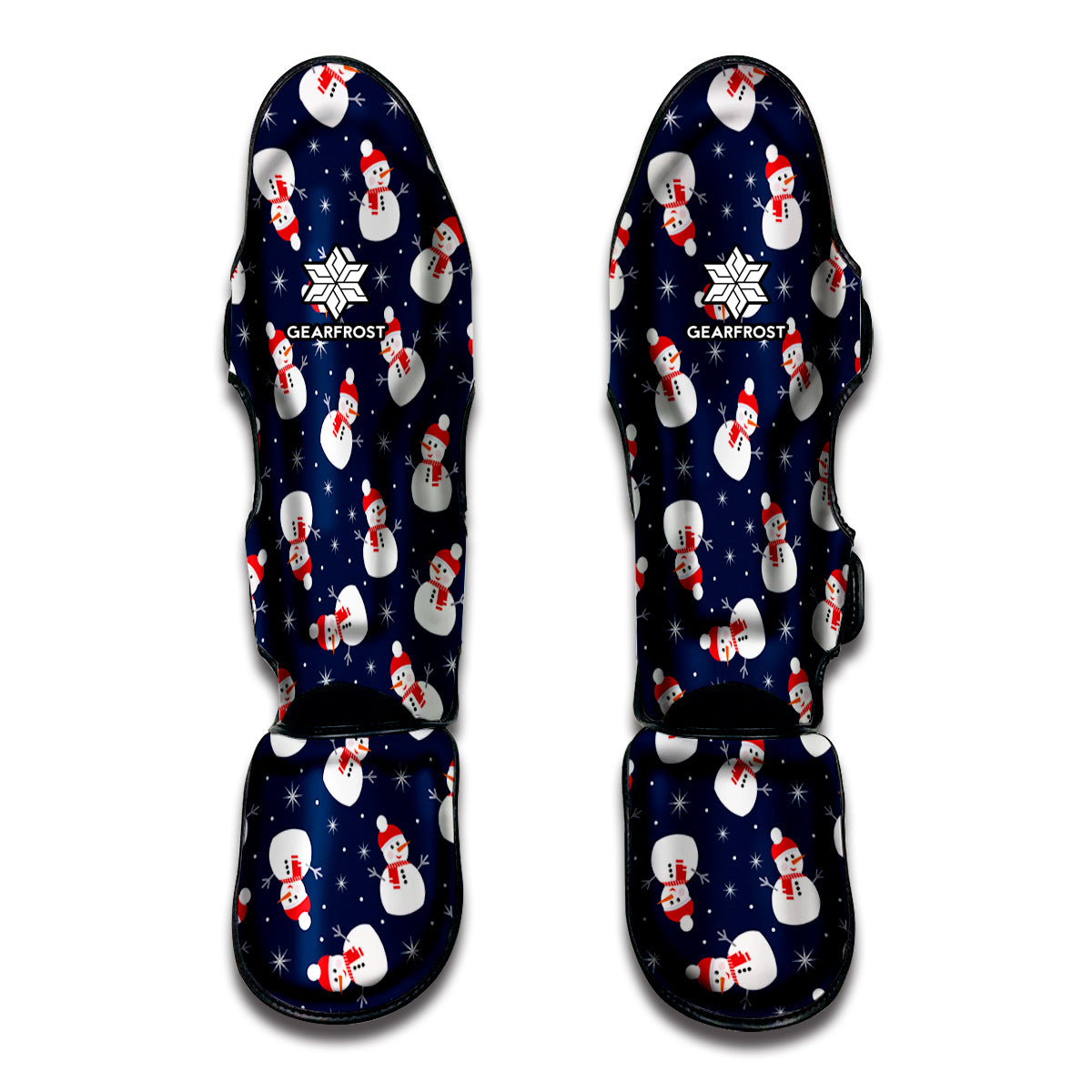 Xmas Snowman Pattern Print Muay Thai Shin Guard