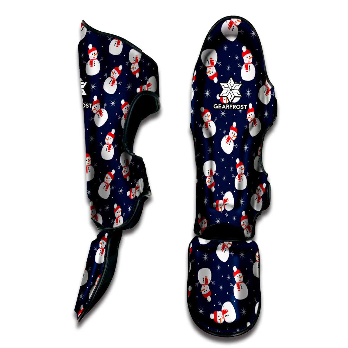 Xmas Snowman Pattern Print Muay Thai Shin Guard