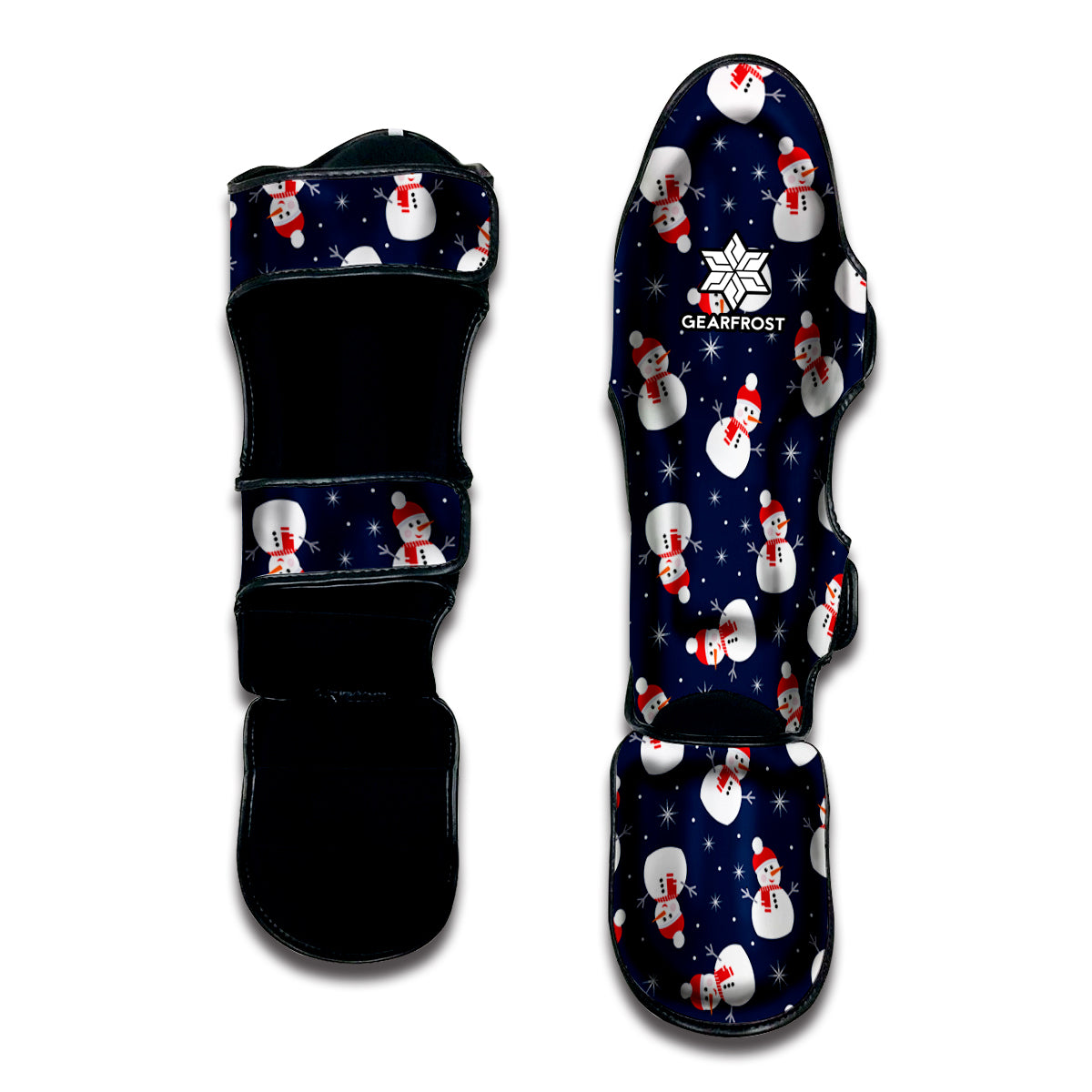 Xmas Snowman Pattern Print Muay Thai Shin Guard