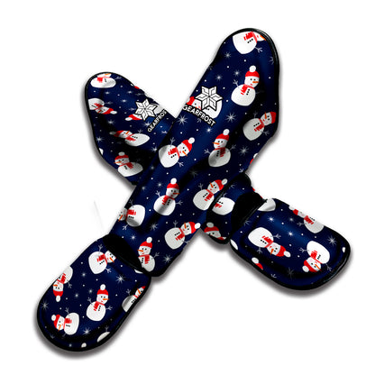 Xmas Snowman Pattern Print Muay Thai Shin Guard