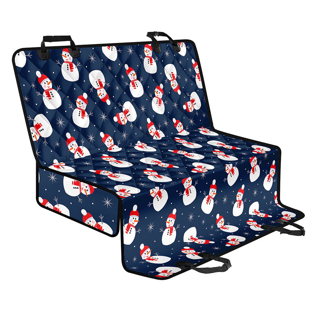 Xmas Snowman Pattern Print Pet Car Back Seat Cover