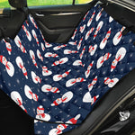 Xmas Snowman Pattern Print Pet Car Back Seat Cover