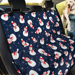 Xmas Snowman Pattern Print Pet Car Back Seat Cover