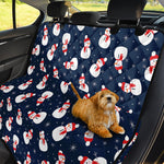 Xmas Snowman Pattern Print Pet Car Back Seat Cover