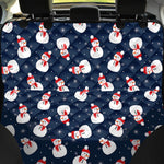 Xmas Snowman Pattern Print Pet Car Back Seat Cover