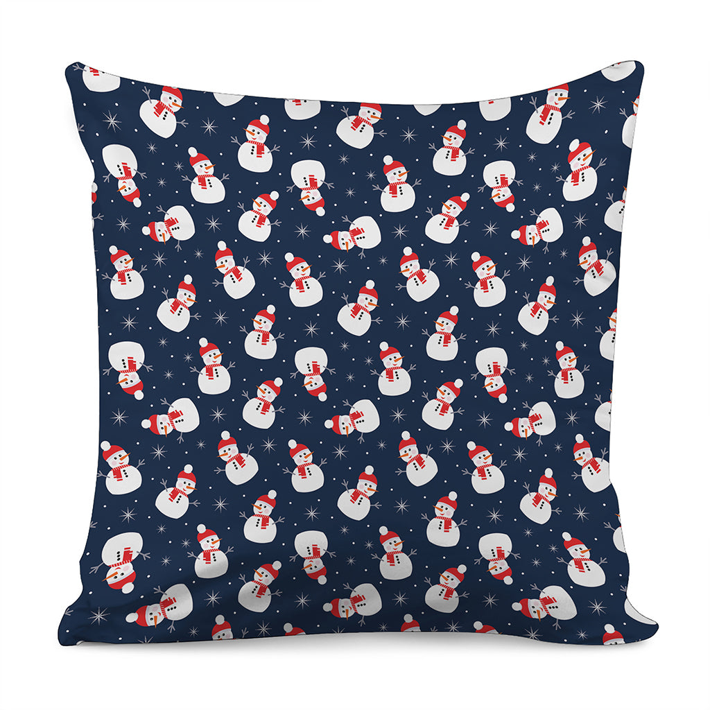 Xmas Snowman Pattern Print Pillow Cover