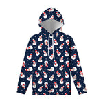 Xmas Snowman Pattern Print Pullover Hoodie