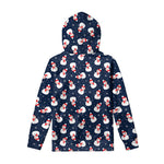 Xmas Snowman Pattern Print Pullover Hoodie